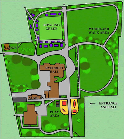 Plan of Ryecroft Hall Park