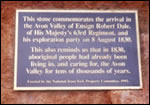 Dale Plaque, Avon Valley,  Australia