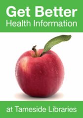 get better health information at Tameside Libraries postcard