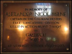 Milne Plaque at Sedbergh School