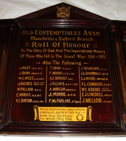 Old Contemptibles Association Roll of Honour, Museum of the Manchester Regiment