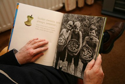 a picture illustrating a page from the book The Countryside in pictures - stolen sweets are always sweeter