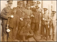 Men of the 1st Battalion the Manchester Regiment, taken outside the dining hall, Konigstein, Germany, 1926 (MRP/5B)