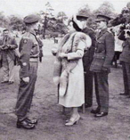 RQMS E W Shepherd receiving his M.B.E.
