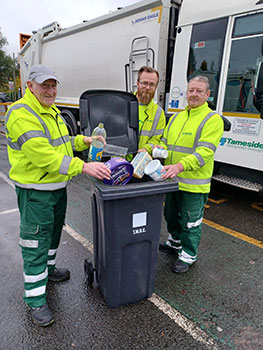 recycle plastic pots, tubs and trays in your black bin